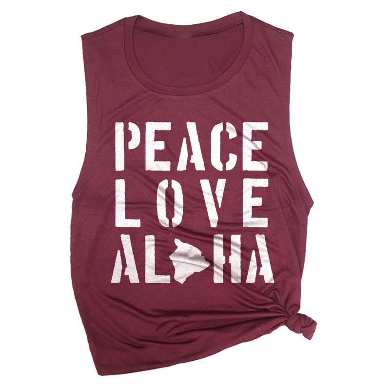 Peace Love Aloha Muscle Tee