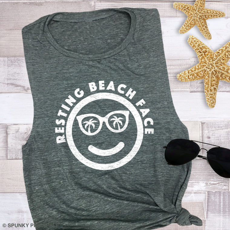 Resting Beach Face Muscle Tee