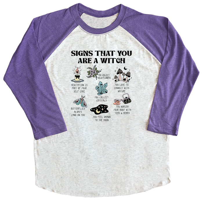 Signs that You are a Witch Raglan Tee