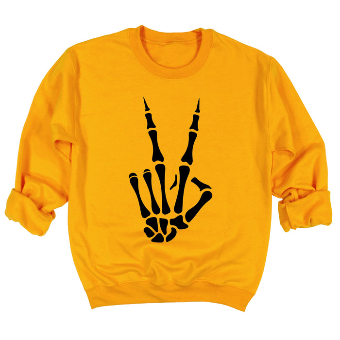 Skeleton Peace Hand Sweatshirt