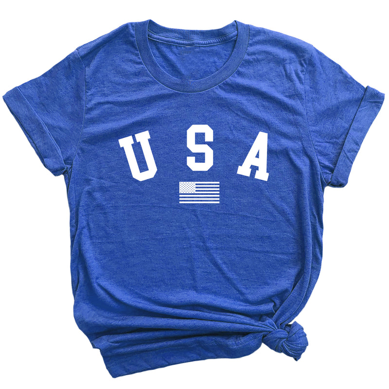 USA with Flag Premium Unisex T-Shirt