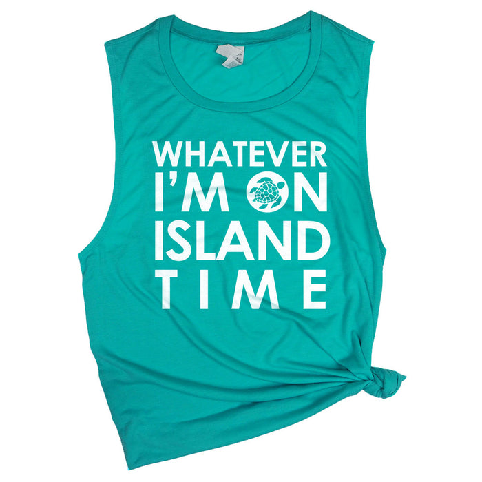 Whatever I'm on Island Time (Turtle) Muscle Tee
