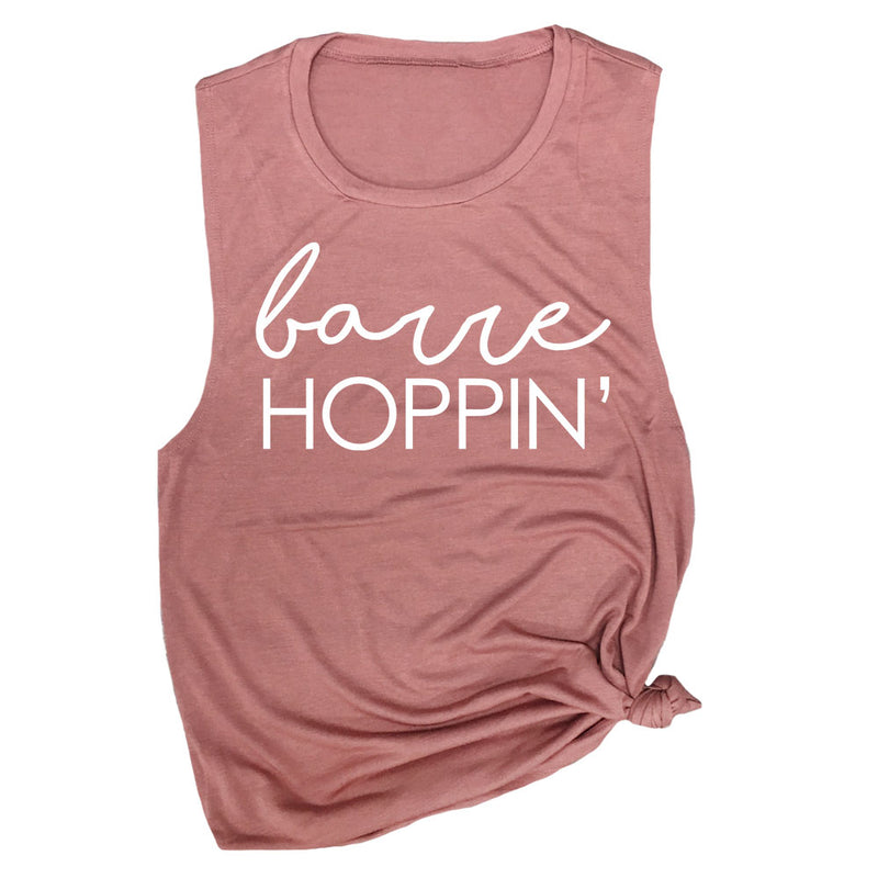Barre Hoppin Funny Workout Muscle Tee Shirt
