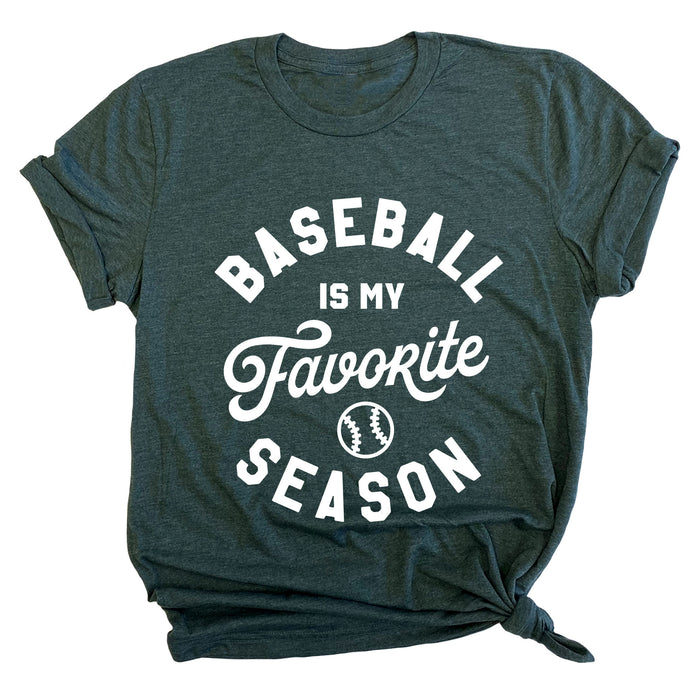 Baseball is My Favorite Season Premium Unisex T-Shirt