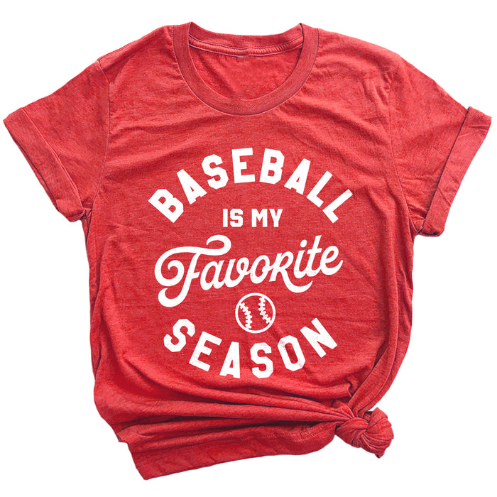 Baseball is My Favorite Season Premium Unisex T-Shirt