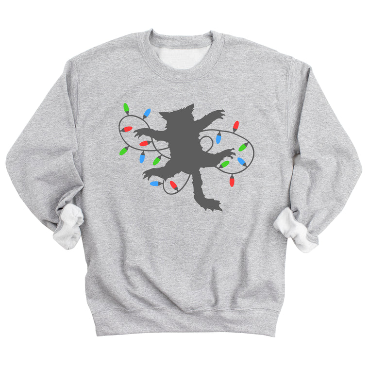 Cat with Christmas Lights Sweatshirt