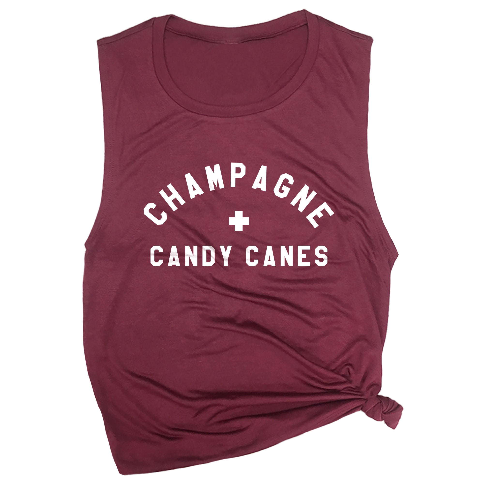 Champagne & Candy Canes Muscle Tee