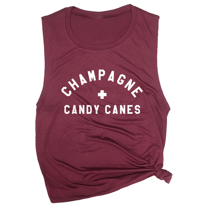 Champagne & Candy Canes Muscle Tee