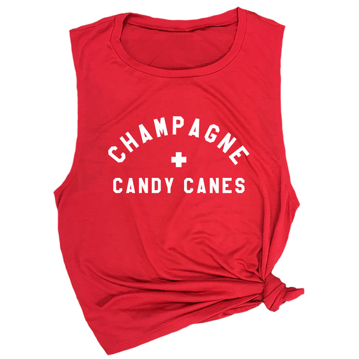 Champagne & Candy Canes Muscle Tee