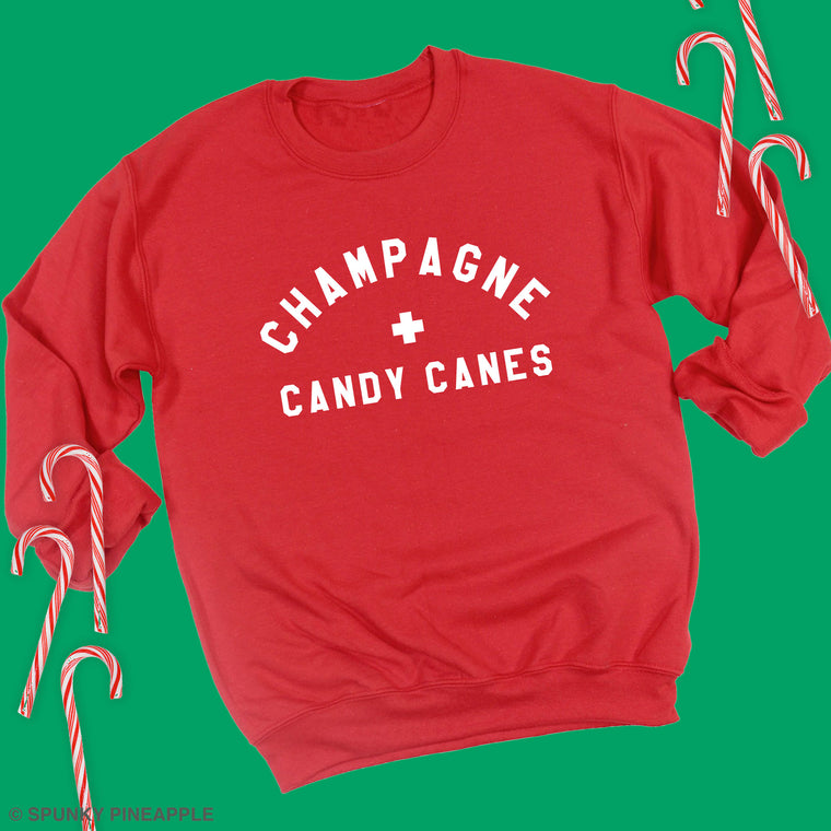 Champagne + Candy Canes Sweatshirt