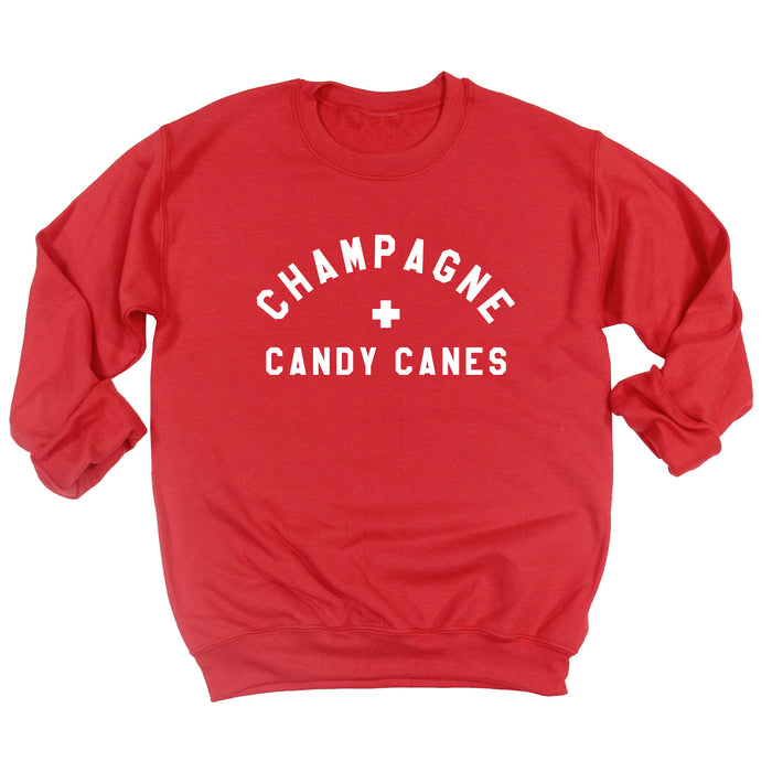 Champagne + Candy Canes Sweatshirt