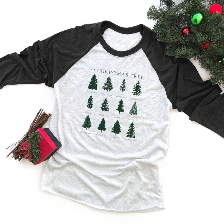 O Christmas Tree Types Raglan Tee