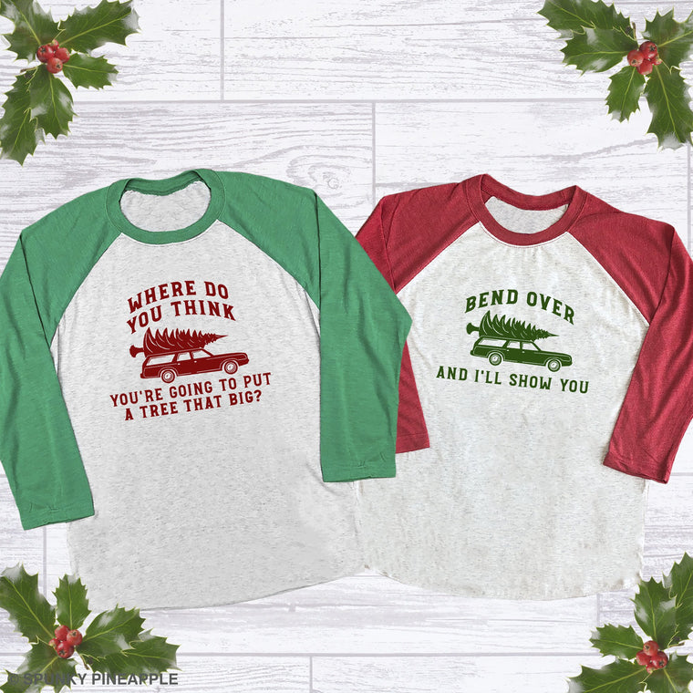 Christmas Vacation - Couples Funny Christmas Raglan T-Shirt