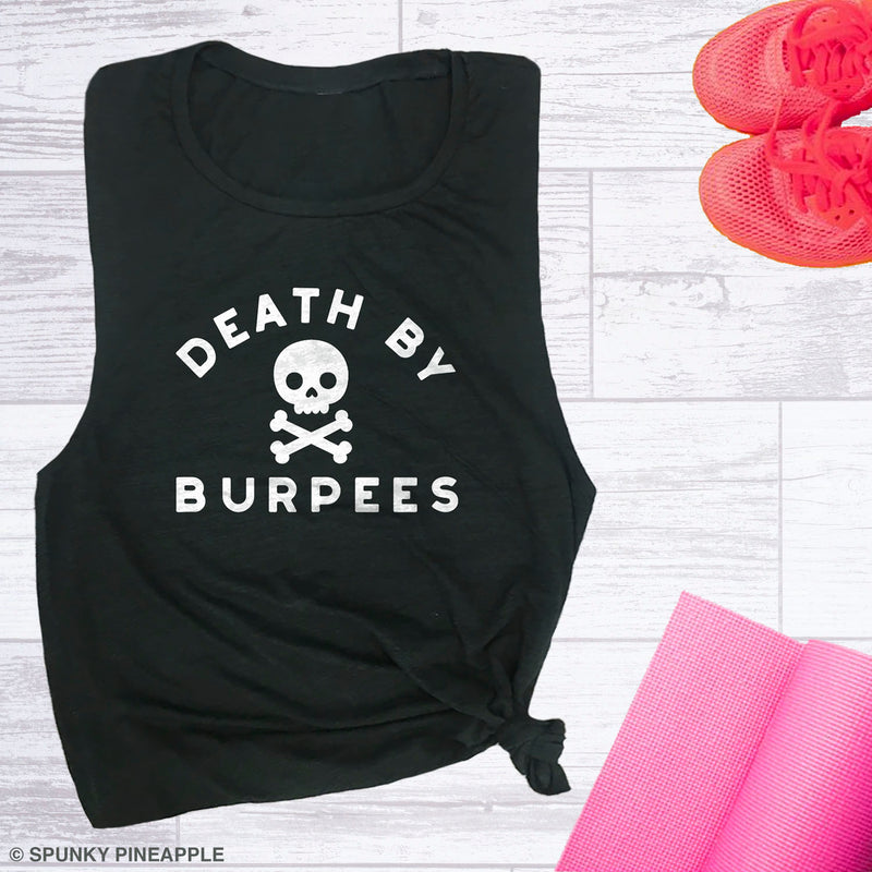 Death By Burpees Women's Workout Muscle Tee