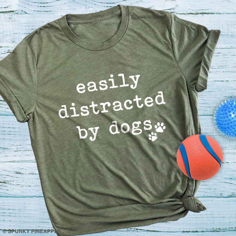 Easily Distracted by Dogs Premium Unisex T-Shirt
