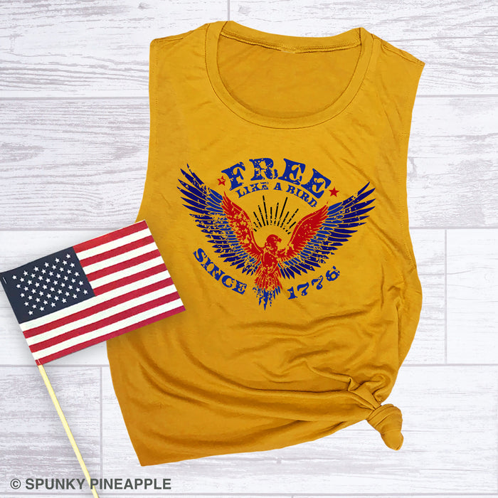 Free Like a Bird Since 1776 Muscle Tee