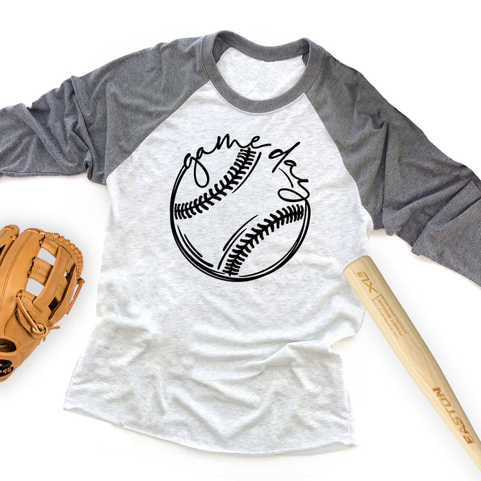 Game Day Baseball Raglan Tee