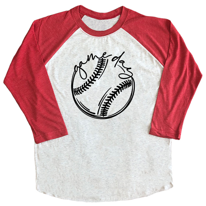 Game Day Baseball Raglan Tee