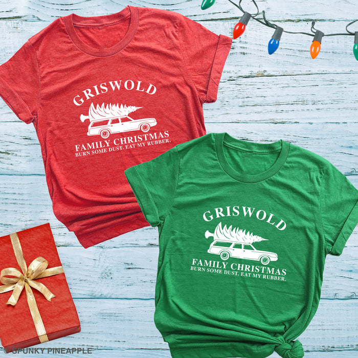 Griswold Family Christmas - Burn Some Dust. Eat My Rubber. Premium Unisex T-Shirt