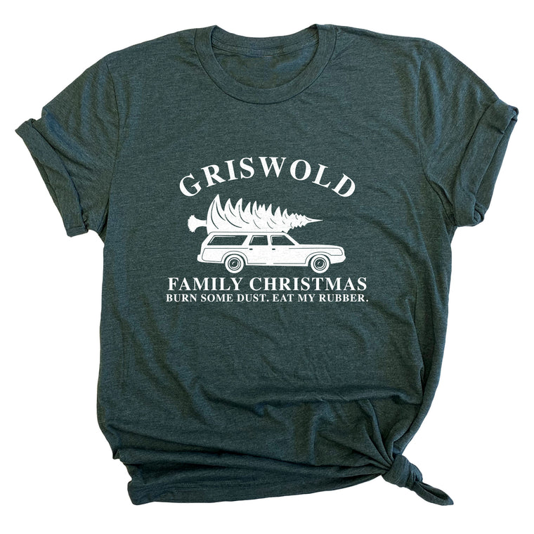 Griswold Family Christmas - Burn Some Dust. Eat My Rubber. Premium Unisex T-Shirt