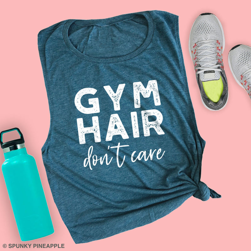 Gym Hair Don't Care Muscle Tee