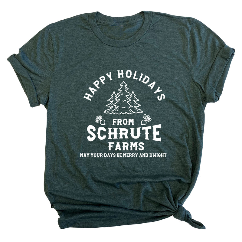 Happy Holidays from Schrute Farms Premium Unisex T-Shirt