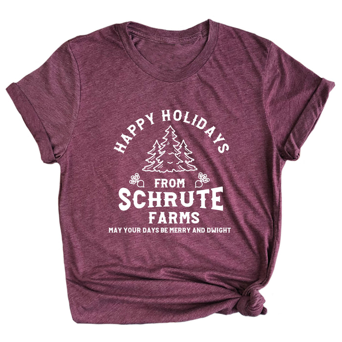 Happy Holidays from Schrute Farms Premium Unisex T-Shirt