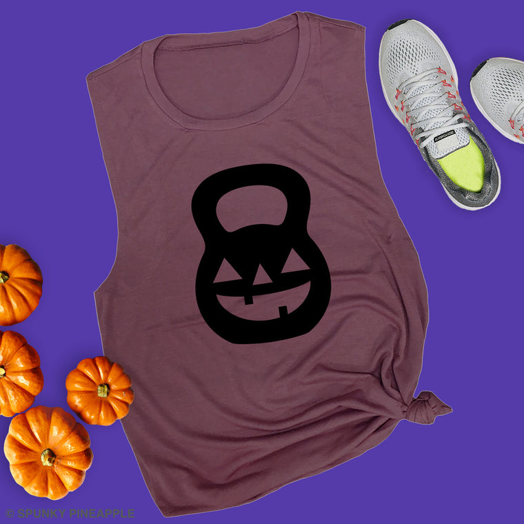 Kettlebell Pumpkin Muscle Tee