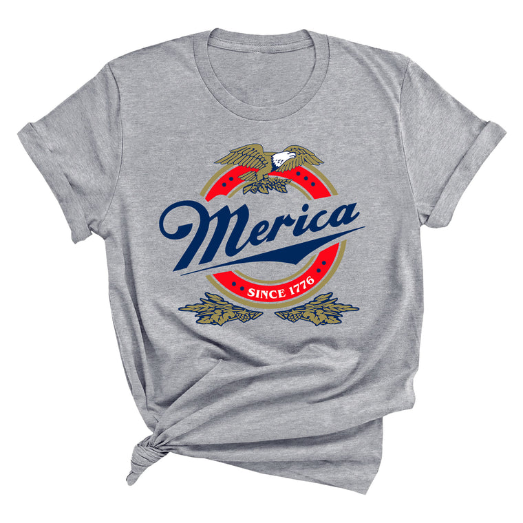 Merica with Eagle Beer Label Premium Unisex T-Shirt