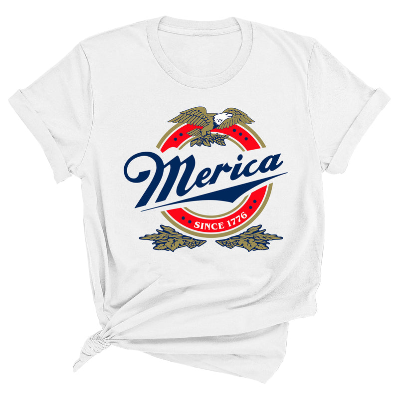 Merica with Eagle Beer Label Premium Unisex T-Shirt