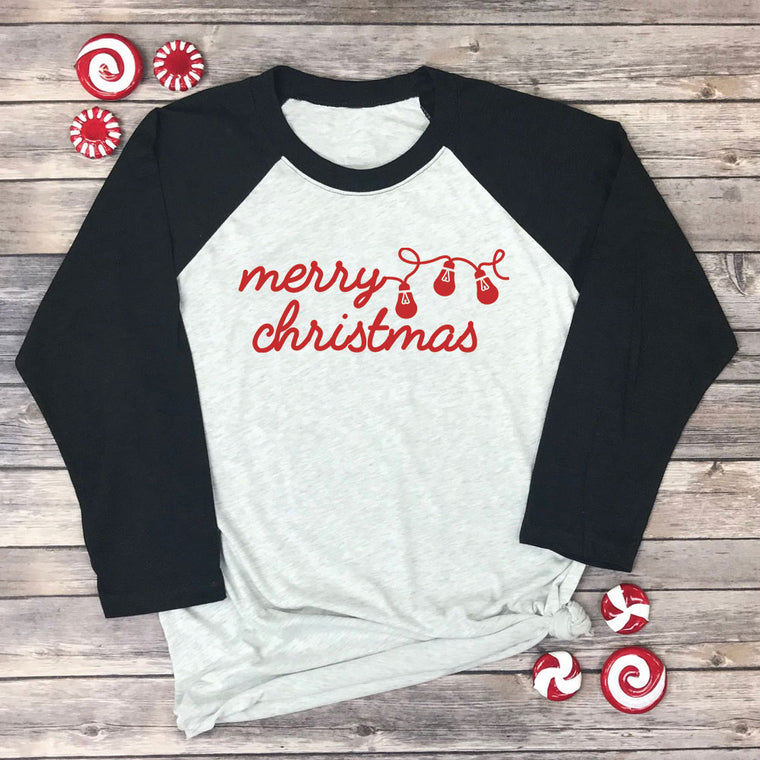 Merry Christmas Raglan Tee