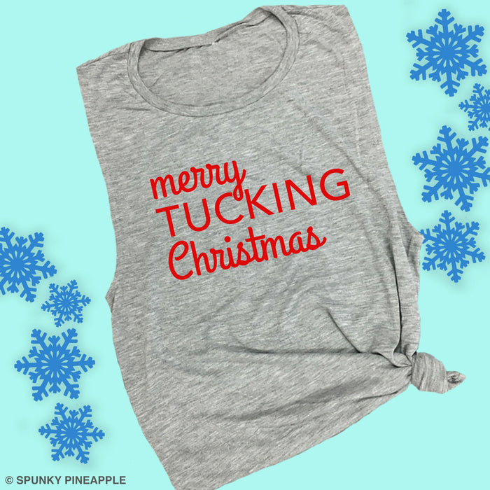 Merry Tucking Christmas Funny Barre Workout Shirt