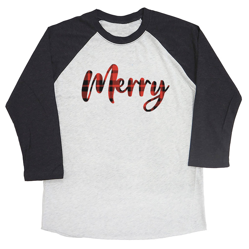 Merry (Plaid) Raglan Tee