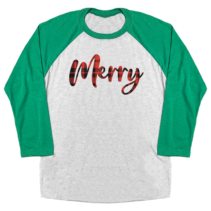 Merry (Plaid) Raglan Tee