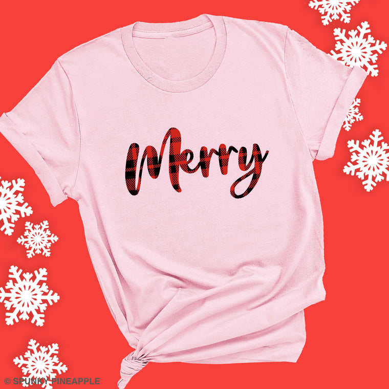 Merry (Plaid) Premium Unisex T-Shirt