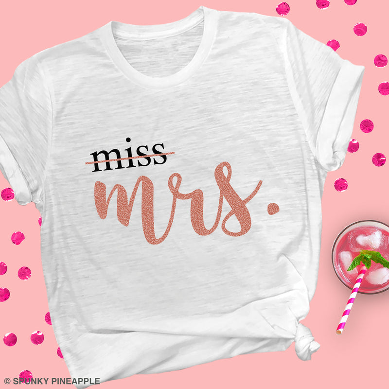 Miss to Mrs Honeymoon Shirts for Women
