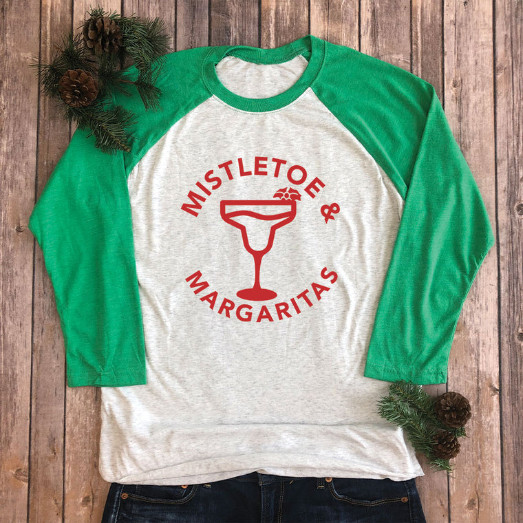 Mistletoe & Margaritas Raglan Tee