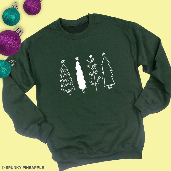 Multi Christmas Trees Sweatshirt