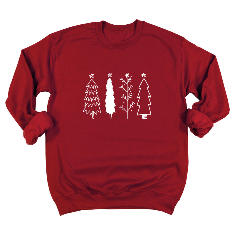 Multi Christmas Trees Sweatshirt