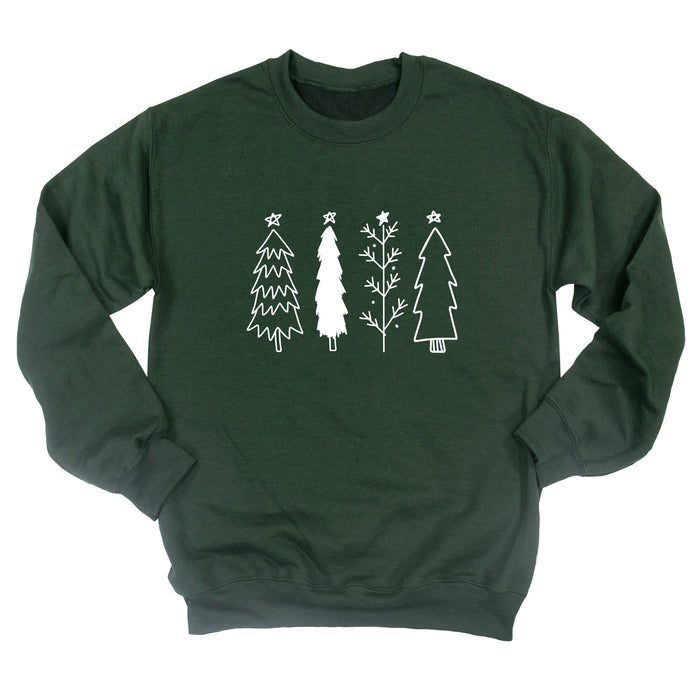 Multi Christmas Trees Sweatshirt