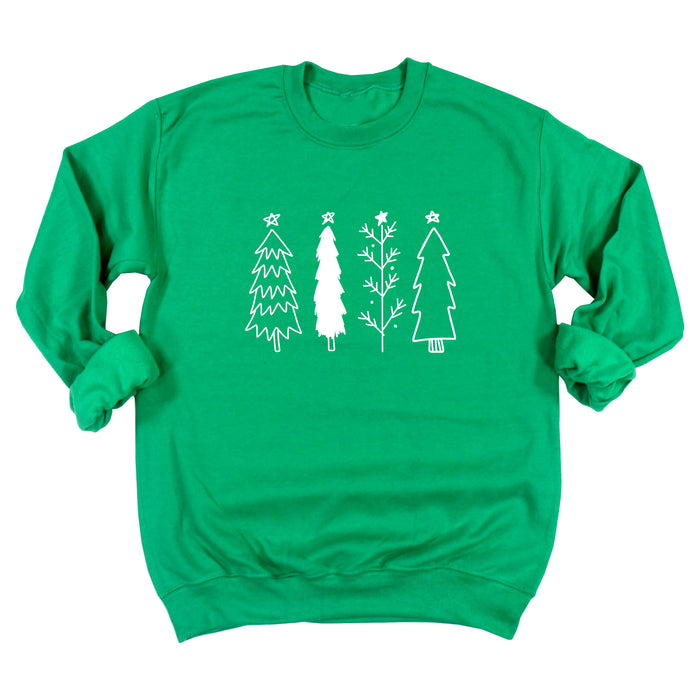 Multi Christmas Trees Sweatshirt