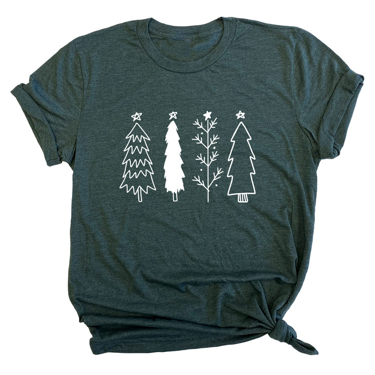 Multi Christmas Trees Premium Unisex T-Shirt