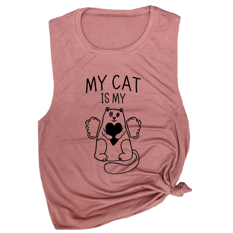 My Cat is My Valentine Muscle Tee