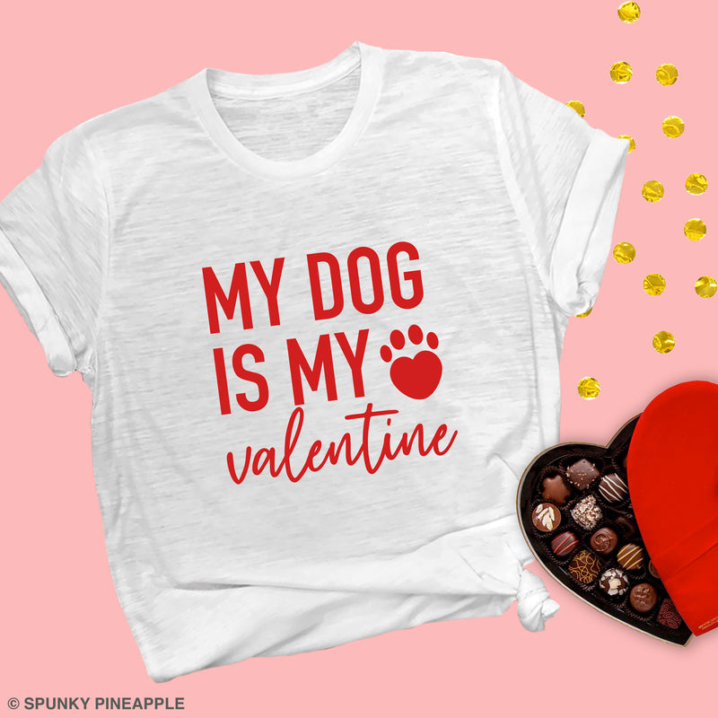 My Dog is My Valentine Premium Unisex T-Shirt