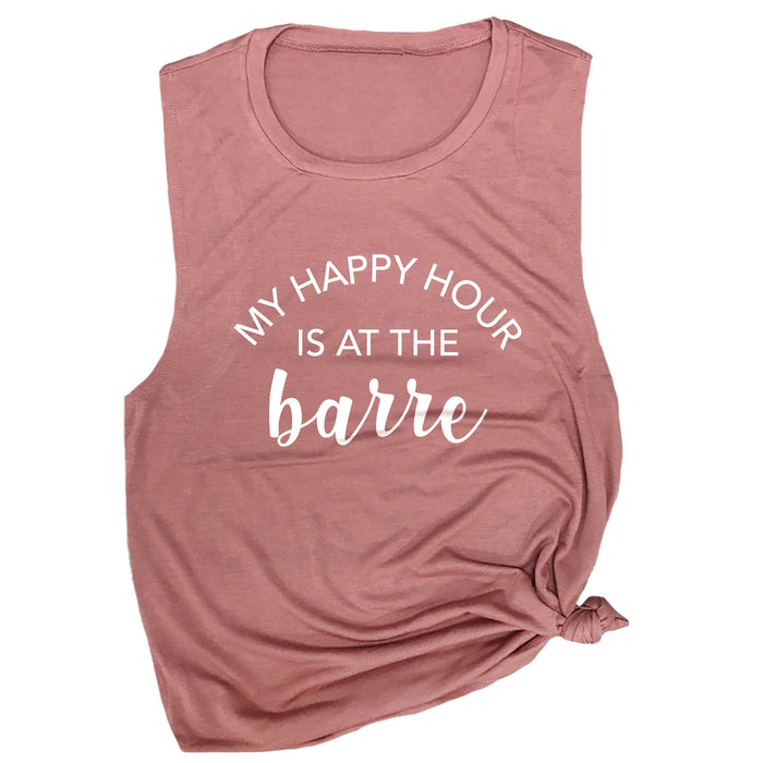 My Happy Hour is at the Barre Muscle Tee
