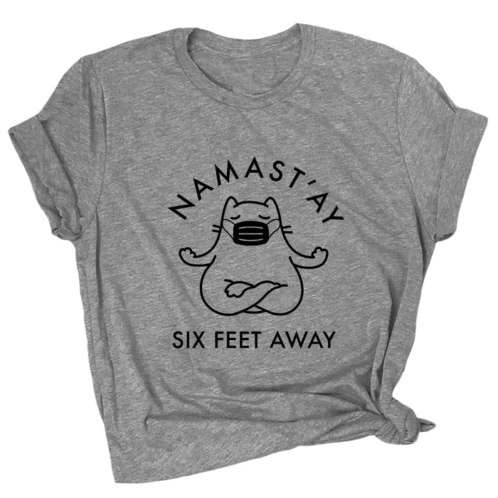 Namast'ay Six Feet Away Premium Unisex T-Shirt