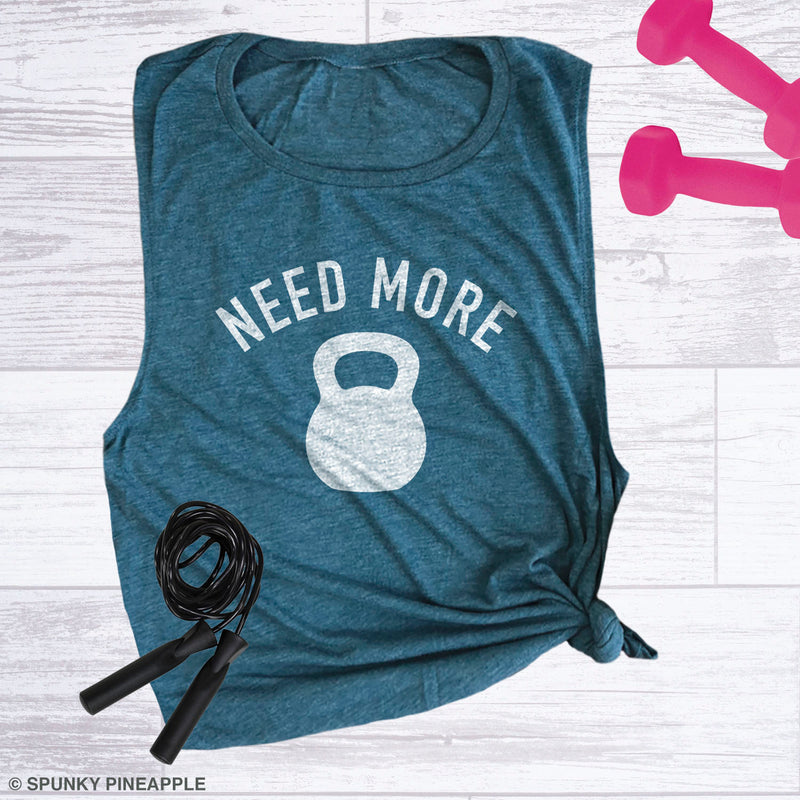 Need More Kettlebell Women's Workout Muscle Tee