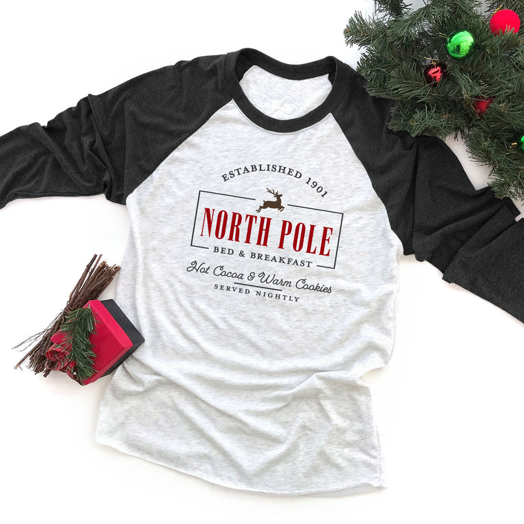 North Pole Bed & Breakfast Raglan Tee