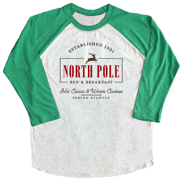 North Pole Bed & Breakfast Raglan Tee
