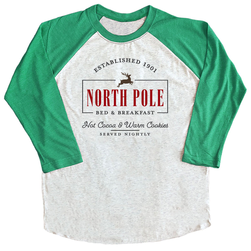 North Pole Bed & Breakfast Raglan Tee